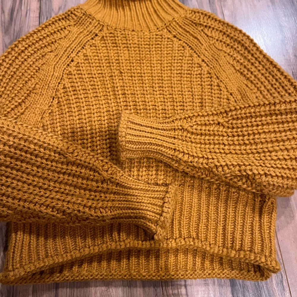 H&M Mustard Cowl Neck Sweater
